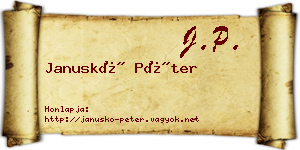 Januskó Péter névjegykártya